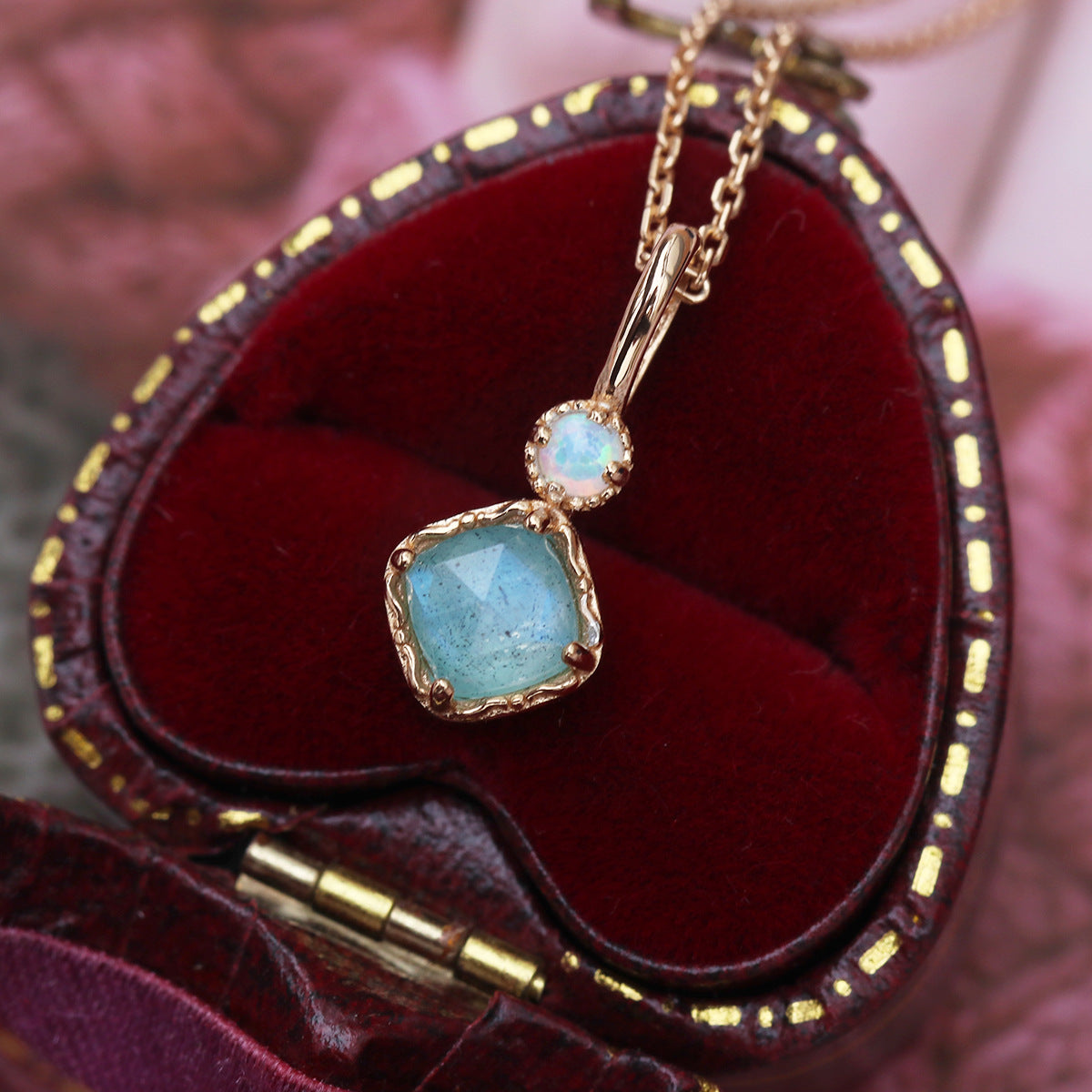 Labradorite Opal Gemstone Necklace