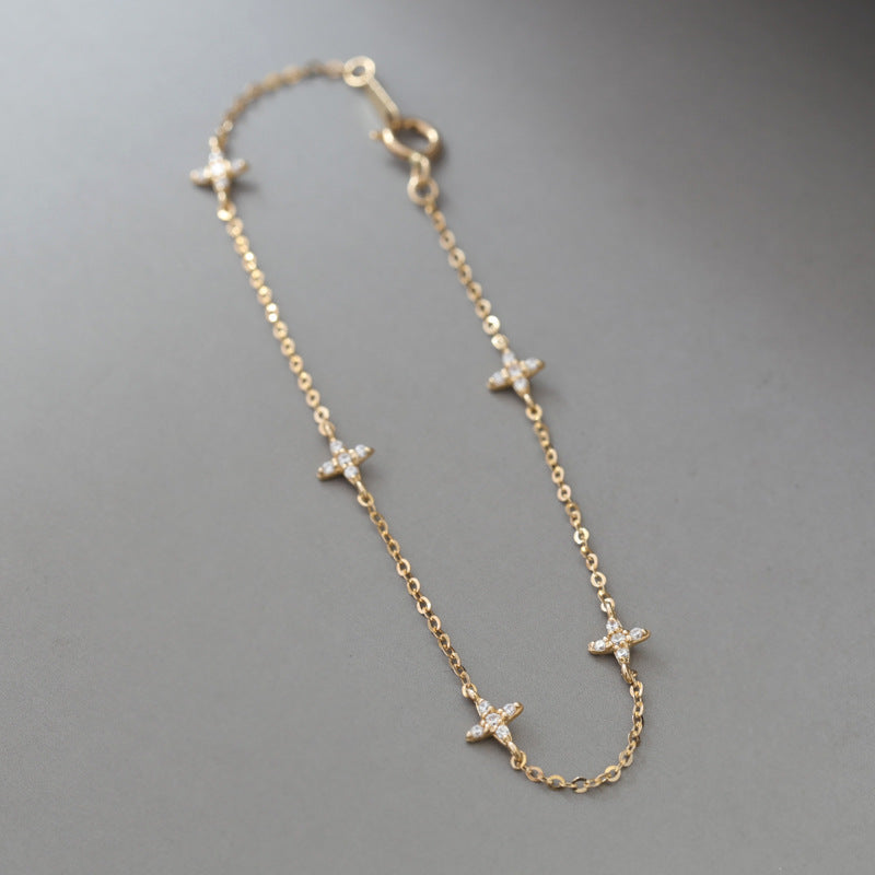 Flower Bracelet in Gold
