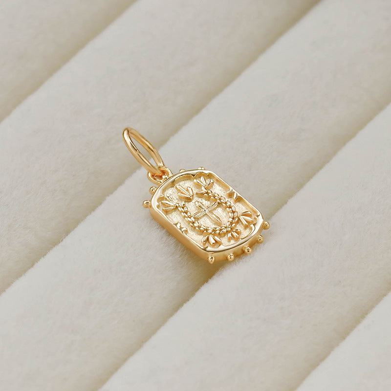 Dainty Cross Shield Necklace