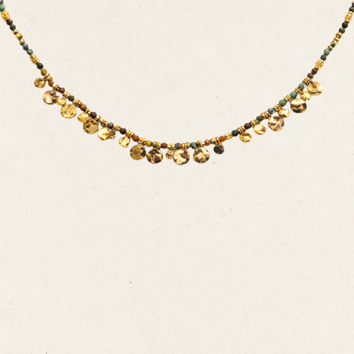 Boho Disc Charm Necklace