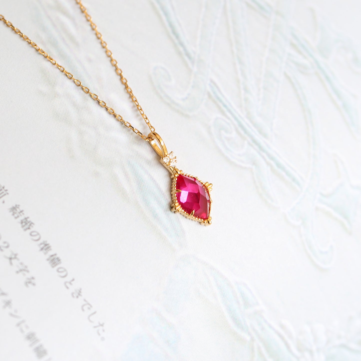 Pear-Shaped Spinel Accent Necklace