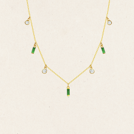 Verdant Spark Dot Necklace
