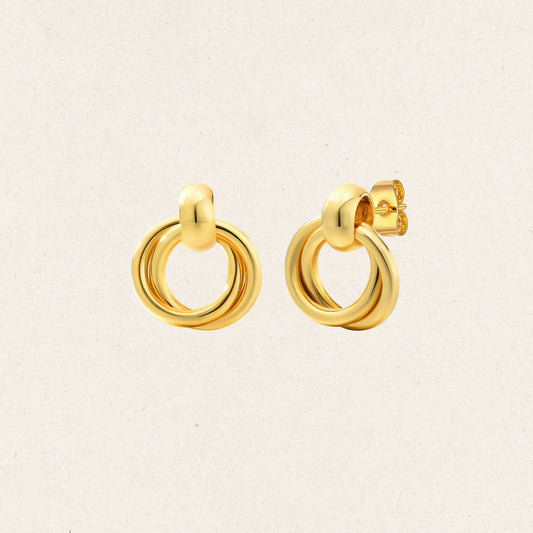 Golden Orbit Stud Earrings