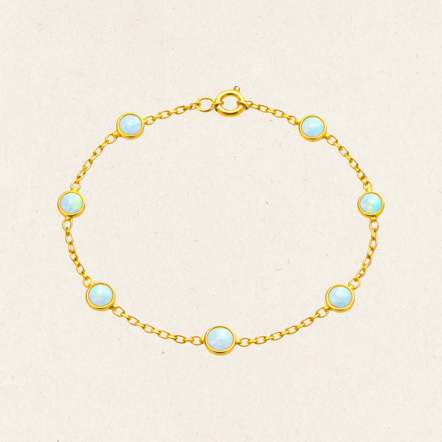 Fire Opal Motif Bracelet