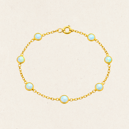Fire Opal Motif Bracelet