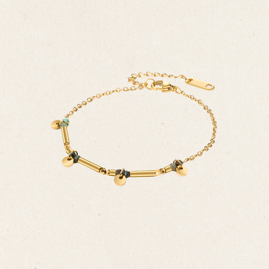 Disc Charm Bar Bracelet