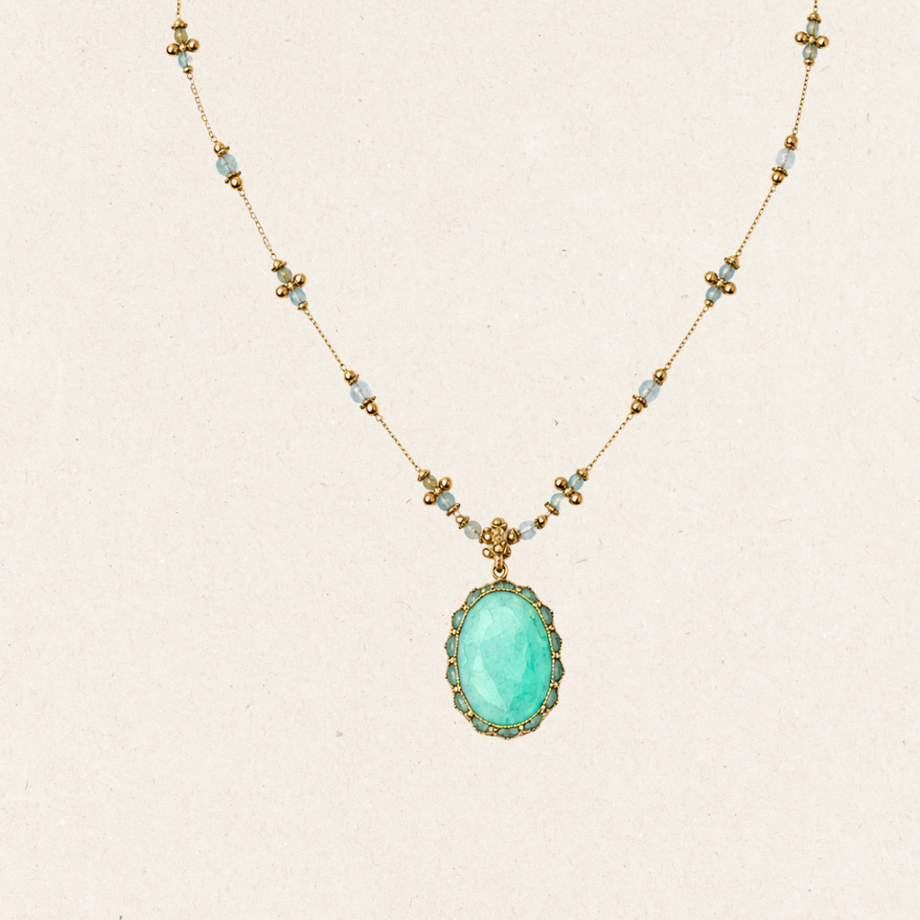 Lake Green Topaz Necklace