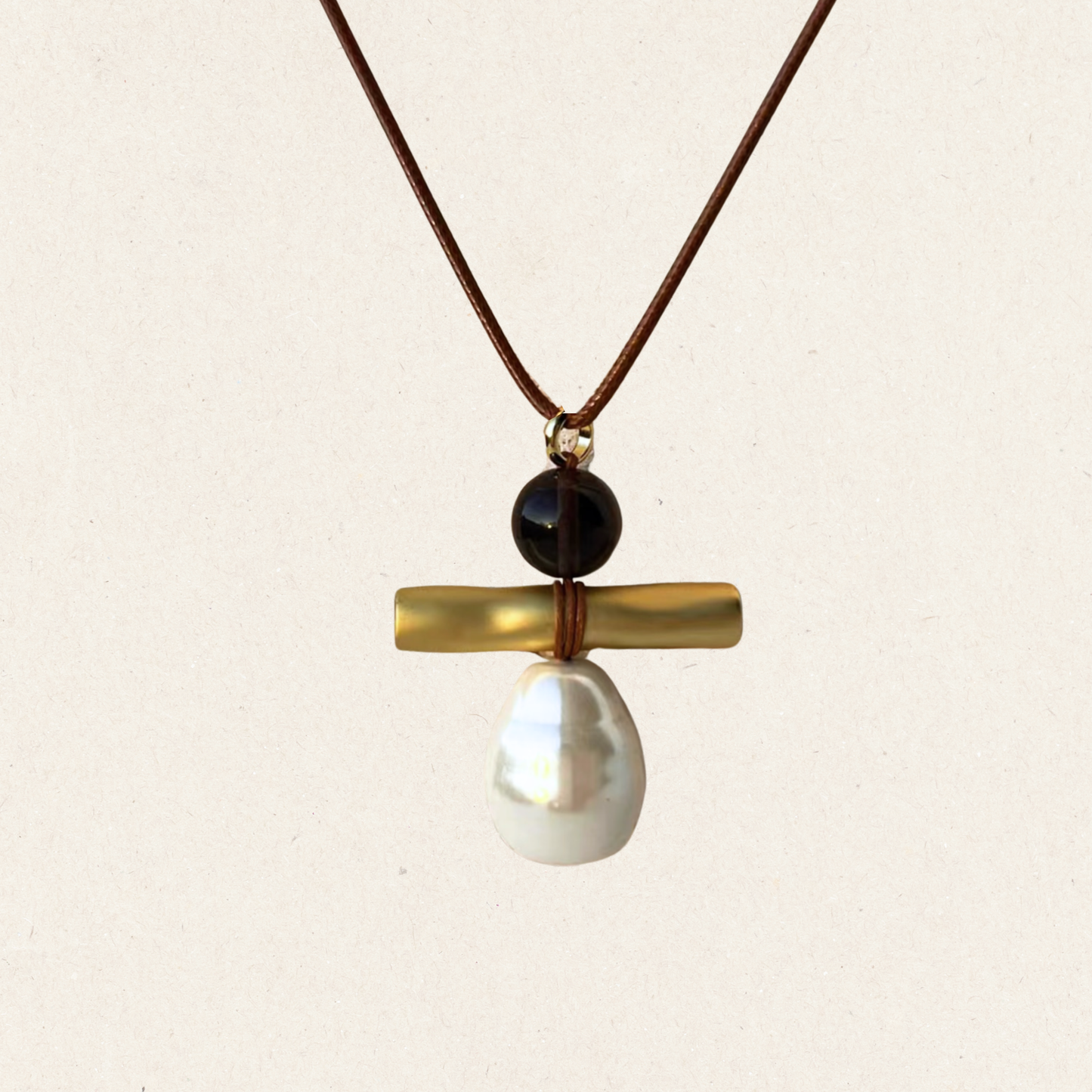 Sculptural Leather Necklace