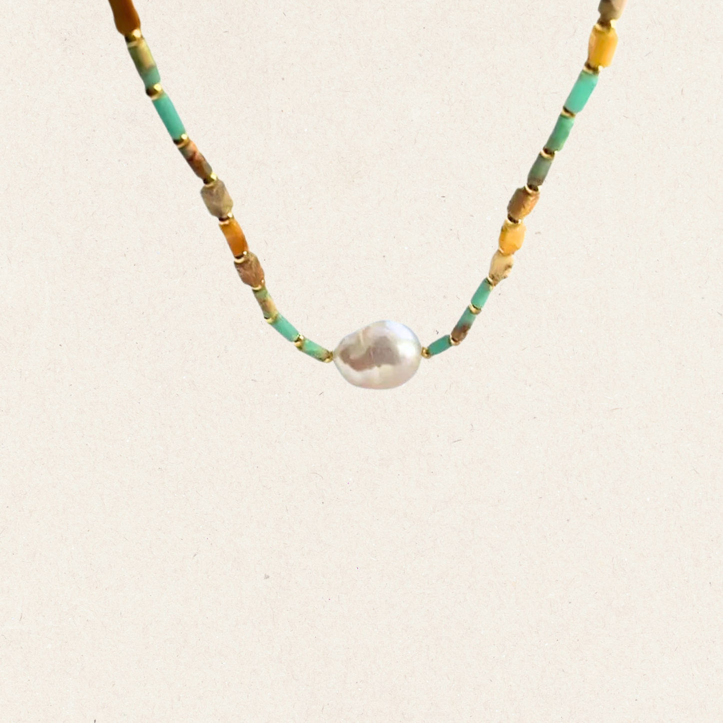 Coastal Pearl Bead Necklace