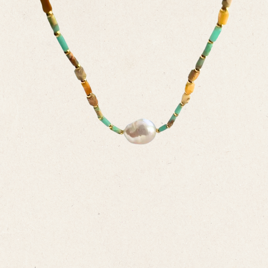 Coastal Pearl Bead Necklace