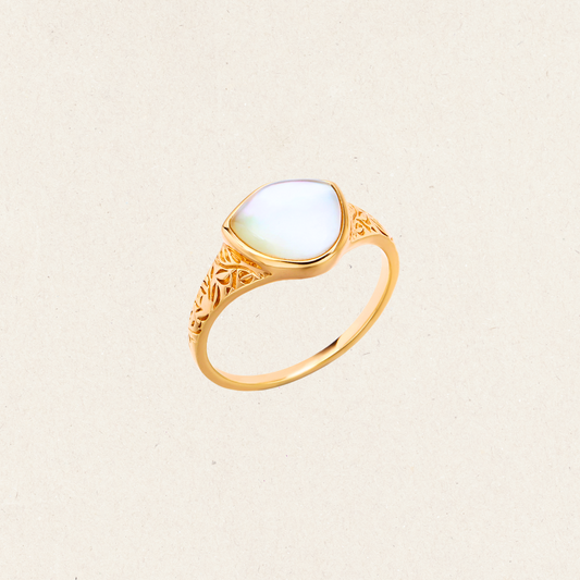 Velvet Light Dainty Moonstone Ring