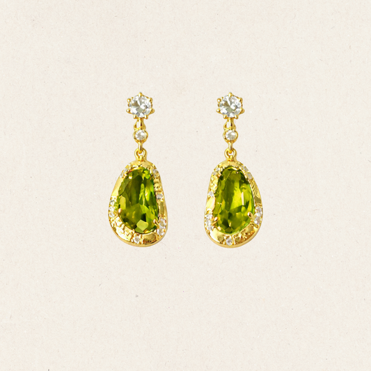 Golden Olive Radiance Earrings