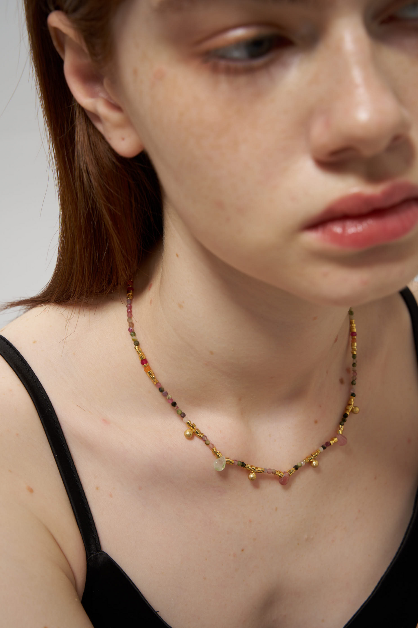 Colorful Tourmaline Beaded Necklace