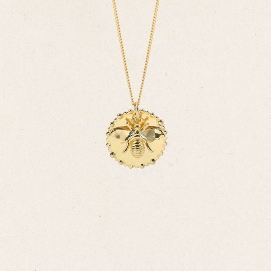 Bee on The Coin Necklace