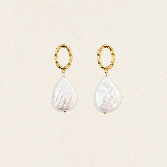 Baroque Pearl Stud Earrings