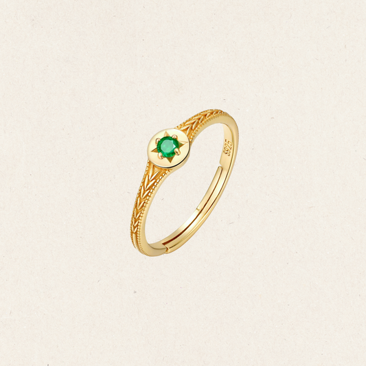 Everfern Green Agate Ring