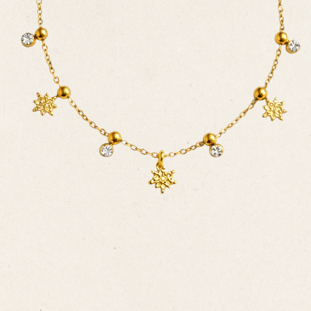 Gold Sun Charm Bracelet