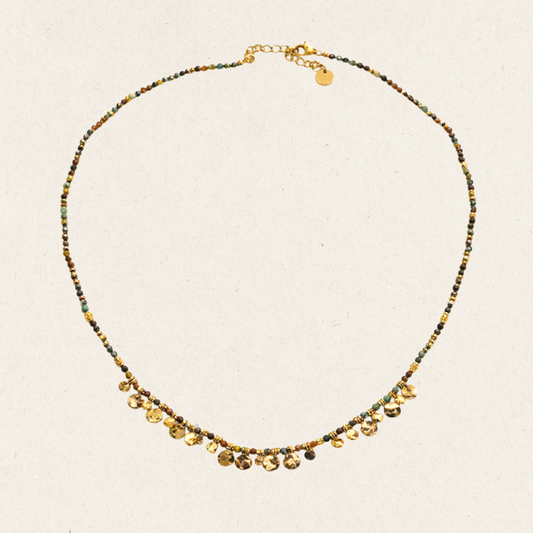 Boho Disc Charm Necklace