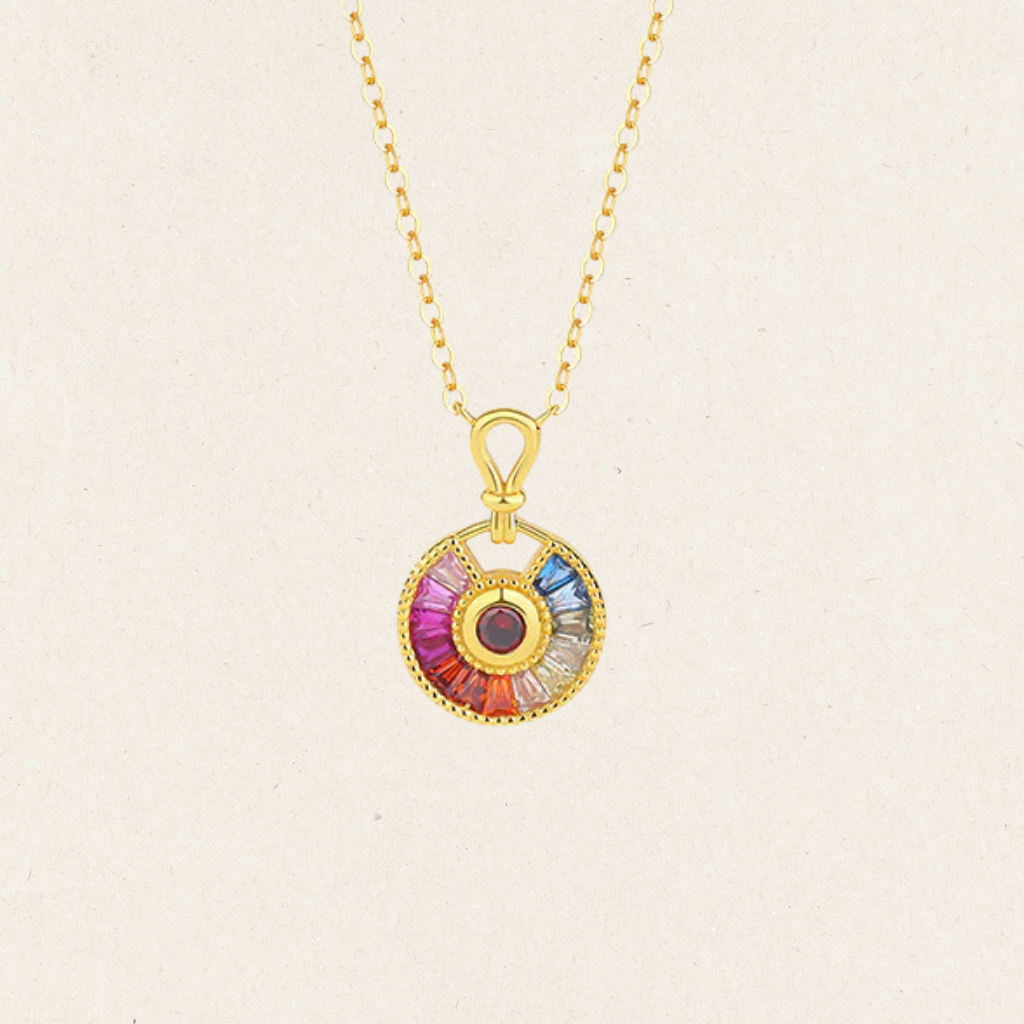 Rainbow Zircon Necklace