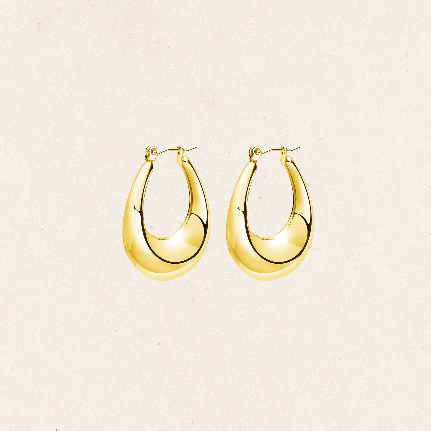 Oval Huggie Earrings