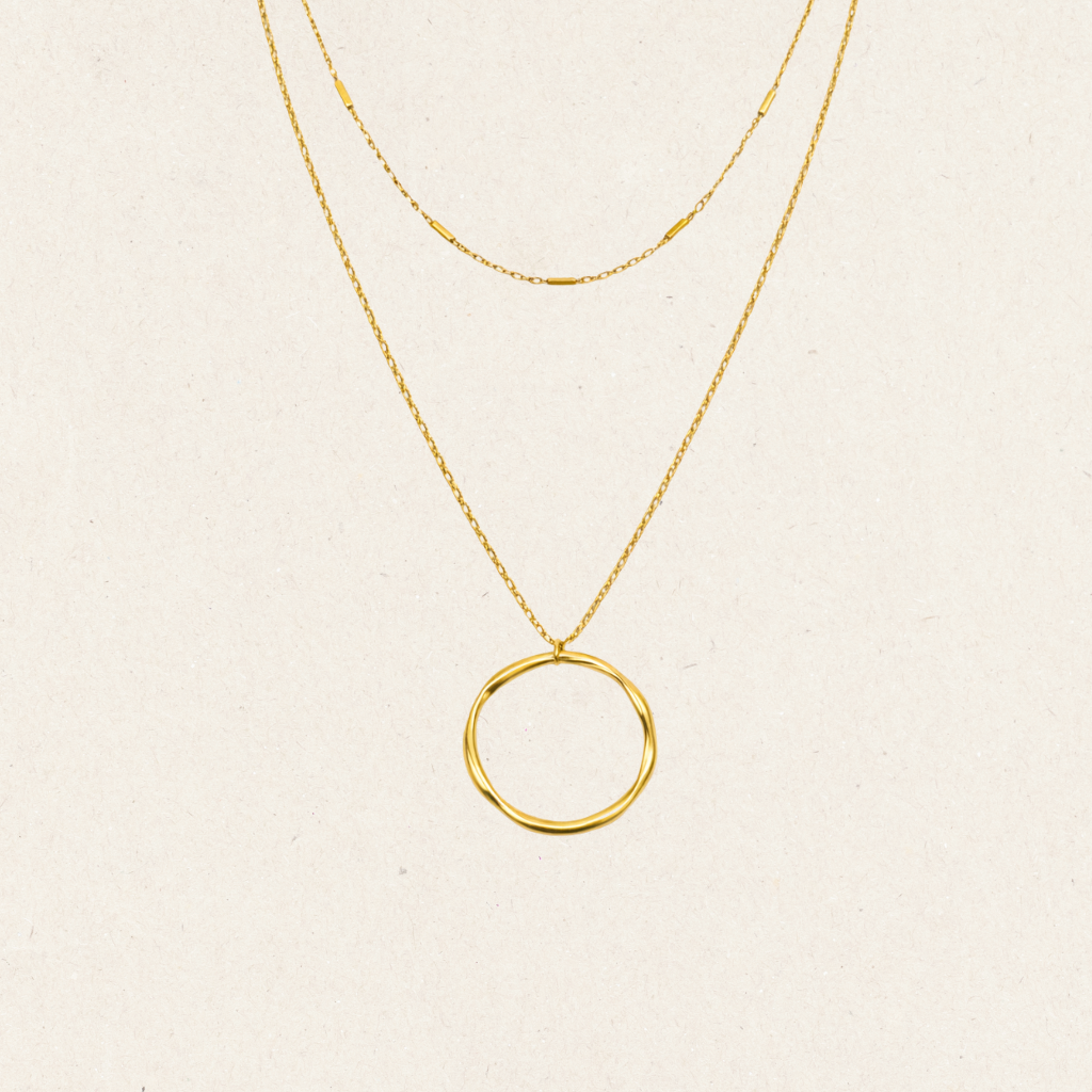 Minimalist Layer Circle Necklace