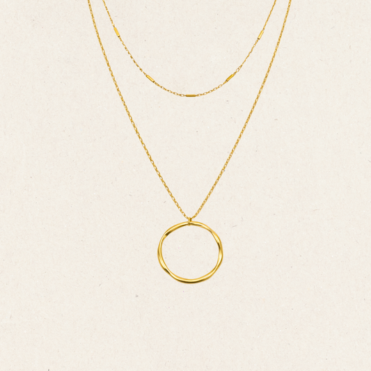 Minimalist Layer Circle Necklace