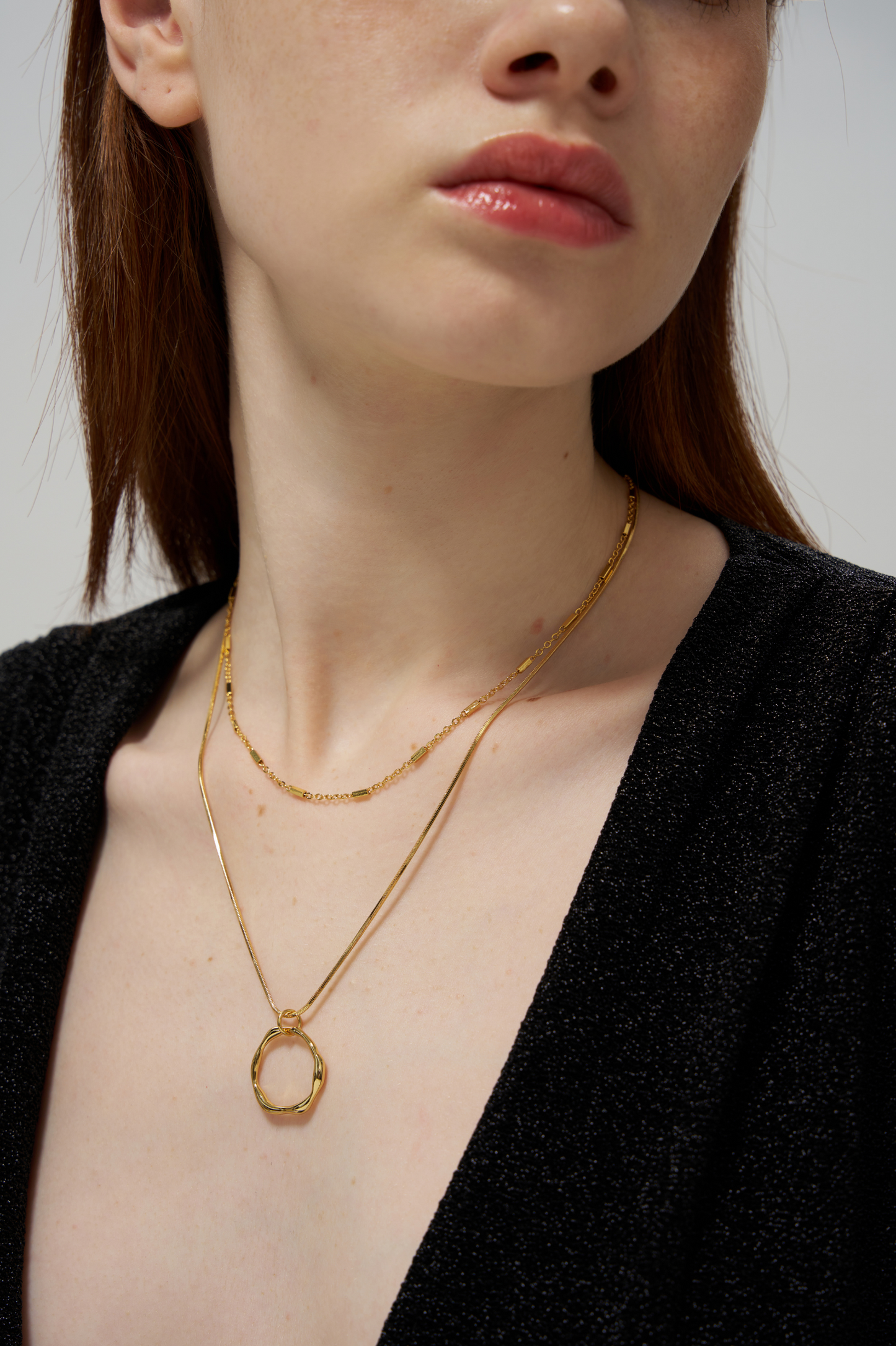 Minimalist Layer Circle Necklace