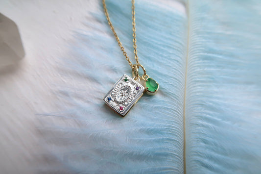 Book Locket Dainty Silver Locket Necklace
