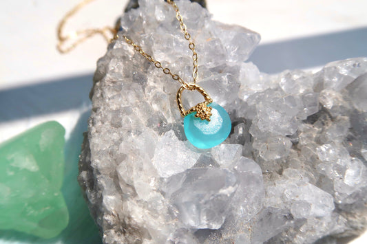 Natural Celestite Crystal Necklace