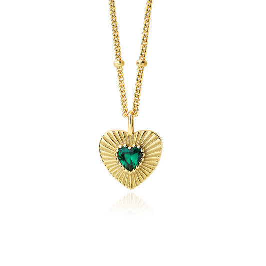 Emerald Heart Necklace