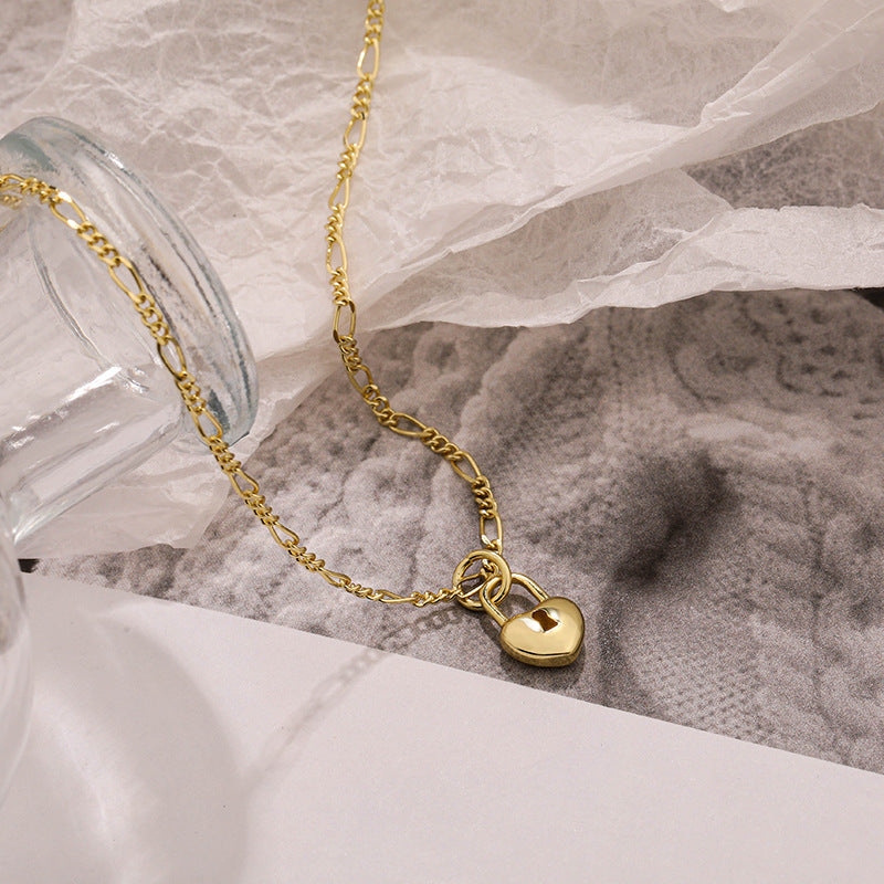 Heart Love Padlock Necklace