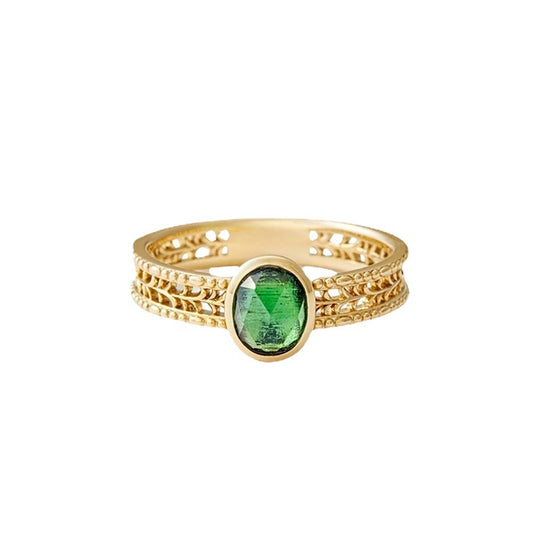 Minimalist Chrysoprase Ring