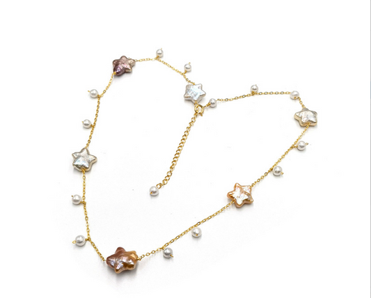 Baroque Pearl Star Chocker Necklace