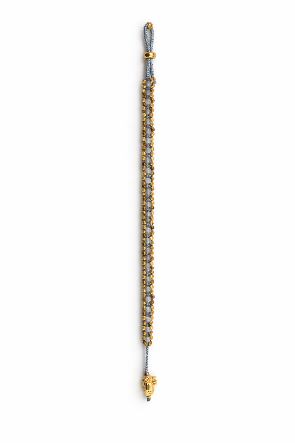 Gold Beaded Cord Bracelet