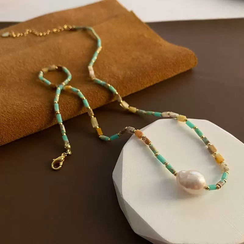 Coastal Pearl Bead Necklace
